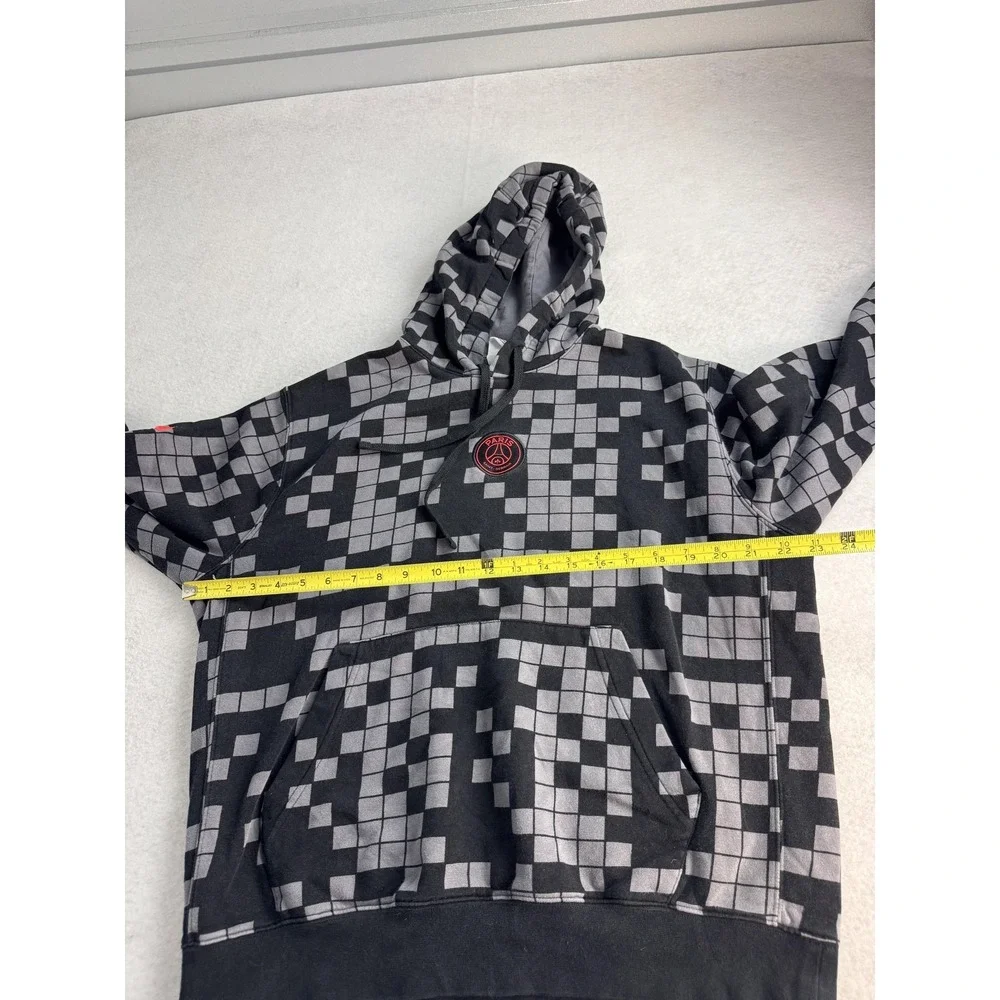 Paris Saint-Germain Hoodie Sweatshirt Mens Medium Black Soccer Pullover Nike